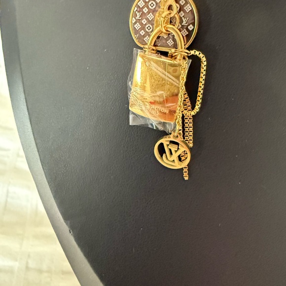 Upcycled Louis Vuitton Elegant Gold Pendant Necklace.. - Picture 2 of 4